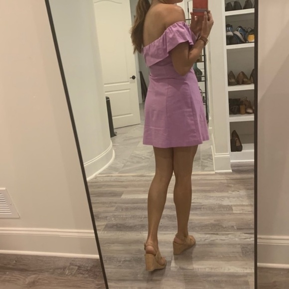 Express x Rocky Barnes Off the Shoulder Dress Y2K - Picture 3 of 7